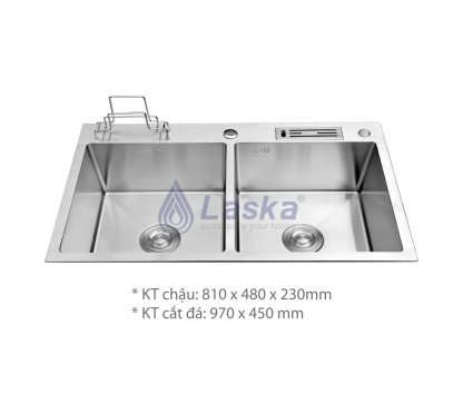 CHẬU RỦA CHÉN INOX 304 NGUYÊN KHỐI (BH - 5 NĂM) LCR – 06