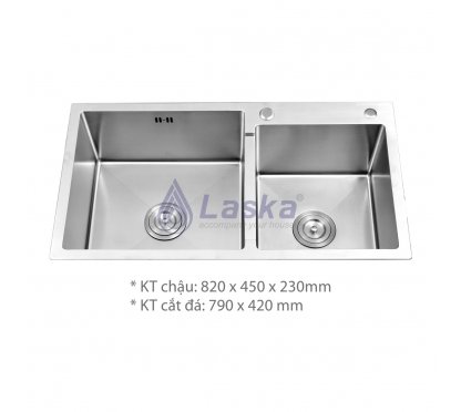 CHẬU RỦA CHÉN INOX 304 NGUYÊN KHỐI (BH - 5 NĂM) LCR – 07