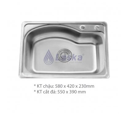 CHẬU RỦA CHÉN MỘT HỘC XÉO CAO CẤP LASKA (BẢO HÀNH 3 NĂM) LCR – 20