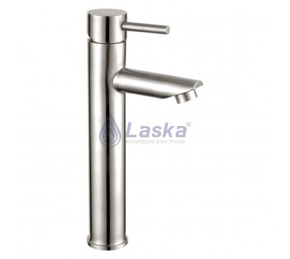 VÒI LAVABO NÓNG LẠNH INOX 304 (BH-5 NĂM)  LK-102K (30CM)