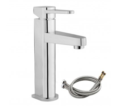 VÒI LAVABO NÓNG LẠNH ĐỒNG THAU MẠ CROME (BH-5 NĂM) LK-1216K (30CM)