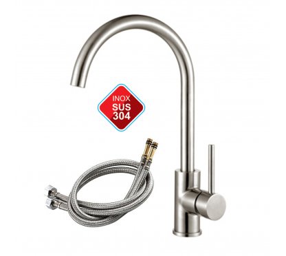 VÒI RỬA CHÉN NÓNG LẠNH, INOX 304 (BH - 5 NĂM) LK-305