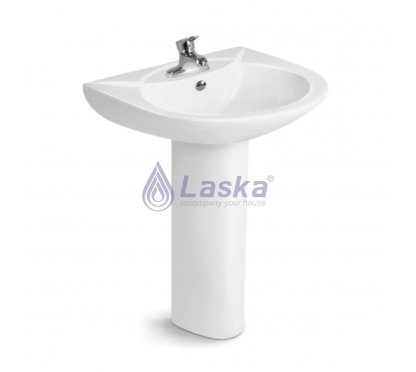 CHẬU LAVABO CHÂN ĐỨNG LASKA (BH - 20 NĂM) LKLB 18