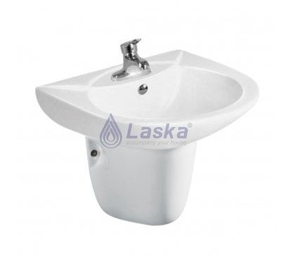 CHẬU LAVABO CHÂN LỬNG TREO TƯỜNG LASKA (BH - 20 NĂM) LKLB 19