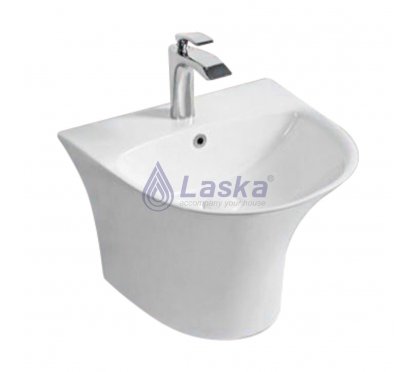 CHẬU LAVABO CHÂN LỬNG TREO TƯỜNG LASKA (BH - 20 NĂM) LKLB 20