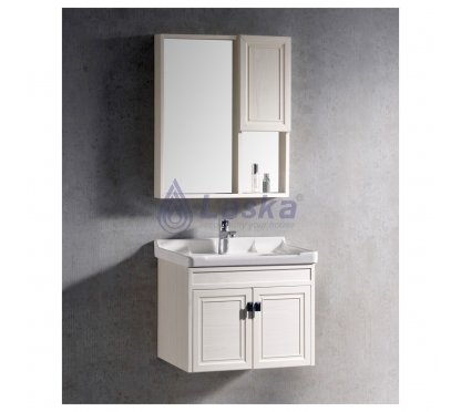 TỦ LAVABO NHÀ TẮM NHỰA PVC VÂN GỖ CAO CẤP, KHÔNG NGẤM NƯỚC (BẢO HÀNH 24 THÁNG) LKTL-05