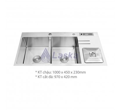 CHẬU RỦA CHÉN INOX 304 NGUYÊN KHỐI (BH - 5 NĂM) LCR – 03