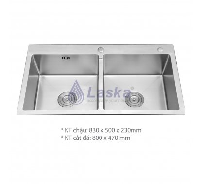 CHẬU RỦA CHÉN INOX 304 NGUYÊN KHỐI (BH - 5 NĂM) LCR – 04