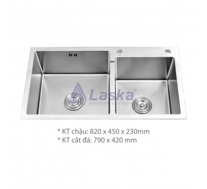CHẬU RỦA CHÉN INOX 304 NGUYÊN KHỐI (BH - 5 NĂM) LCR – 07