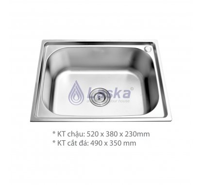CHẬU RỦA CHÉN MỘT HỘC CAO CẤP LASKA (BẢO HÀNH 3 NĂM) LCR – 23