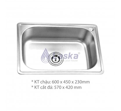 CHẬU RỦA CHÉN MỘT HỘC CAO CẤP LASKA (BẢO HÀNH 3 NĂM) LCR – 24