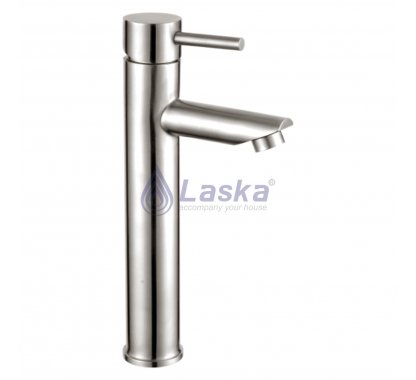VÒI LAVABO NÓNG LẠNH INOX 304 (BH-5 NĂM)  LK-102K (30CM)