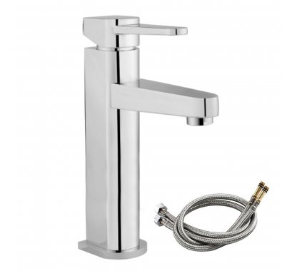 VÒI LAVABO NÓNG LẠNH ĐỒNG THAU MẠ CROME (BH-5 NĂM) LK-1216K (30CM)