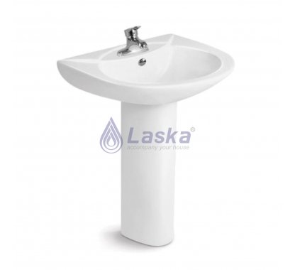 CHẬU LAVABO CHÂN ĐỨNG LASKA (BH - 20 NĂM) LKLB 18